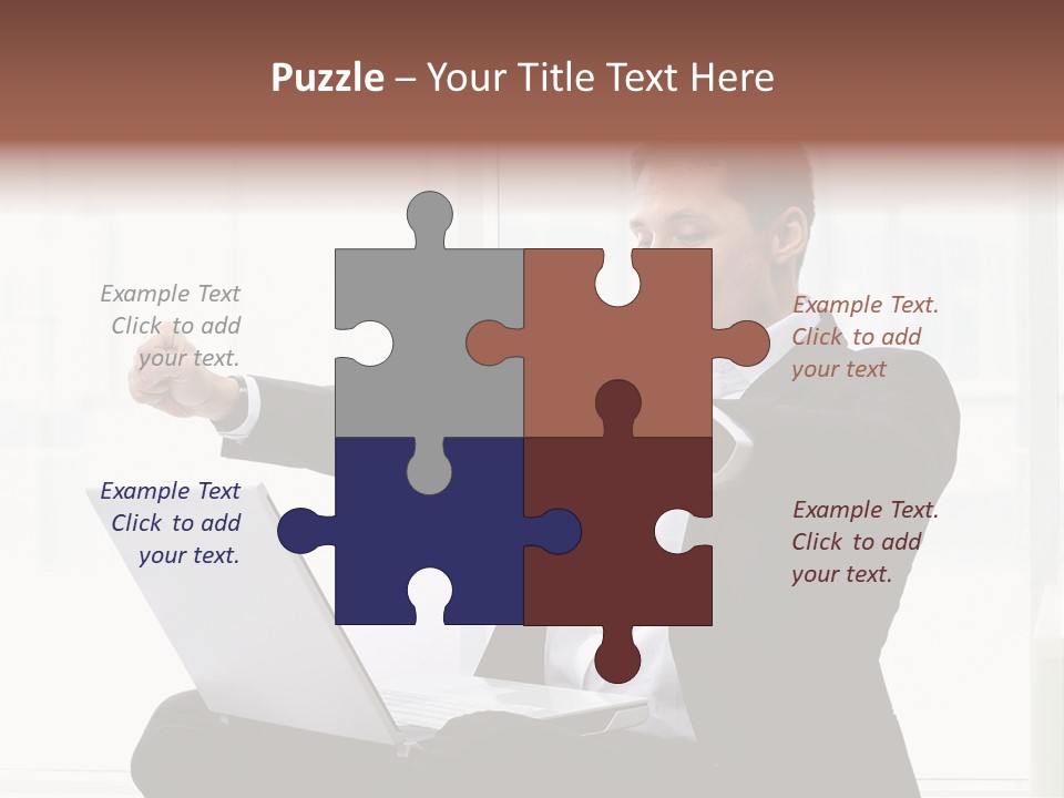 A Man In A Suit Pointing At Something PowerPoint Template