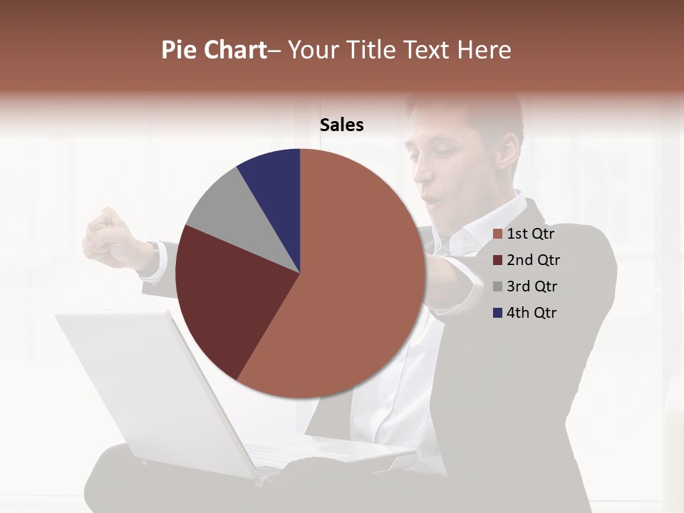 A Man In A Suit Pointing At Something PowerPoint Template