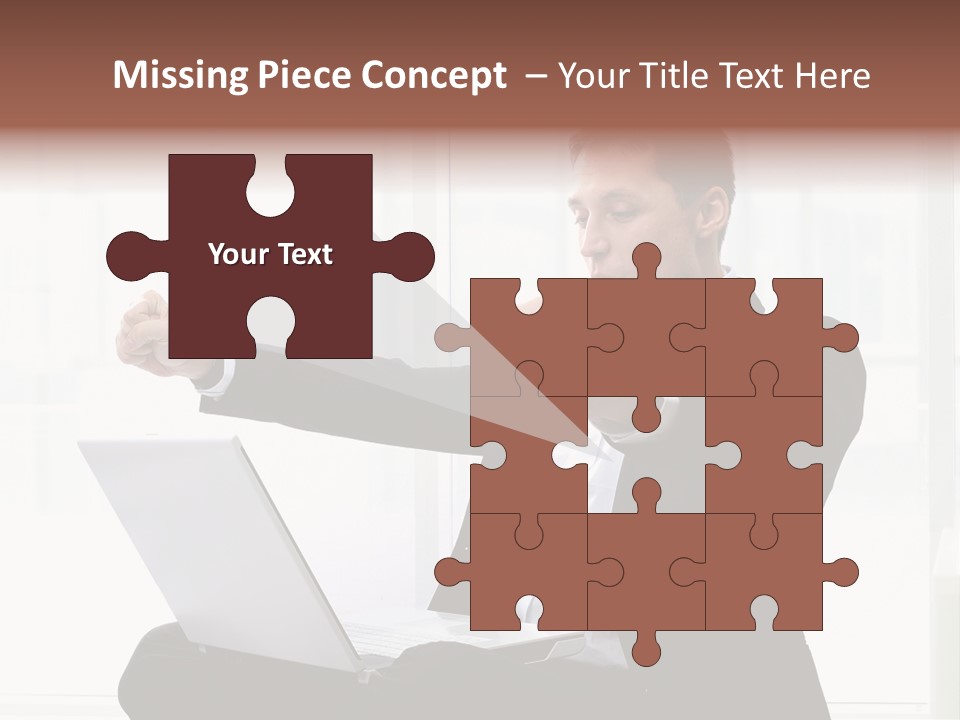 A Man In A Suit Pointing At Something PowerPoint Template