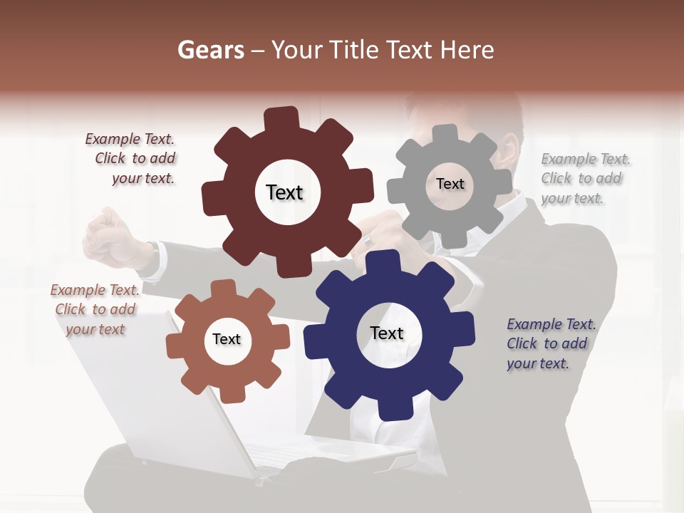 A Man In A Suit Pointing At Something PowerPoint Template