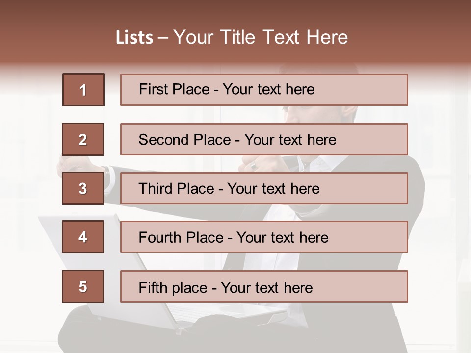 A Man In A Suit Pointing At Something PowerPoint Template