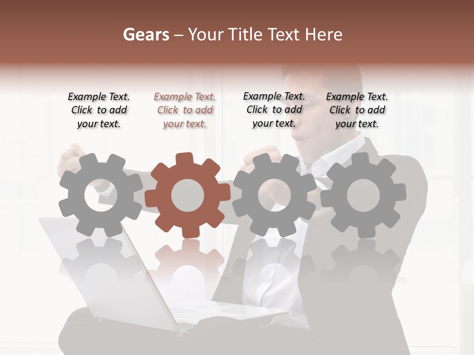 A Man In A Suit Pointing At Something PowerPoint Template