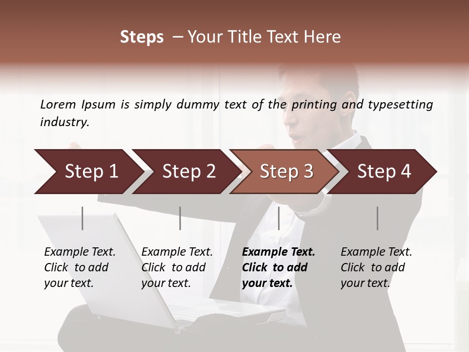 A Man In A Suit Pointing At Something PowerPoint Template