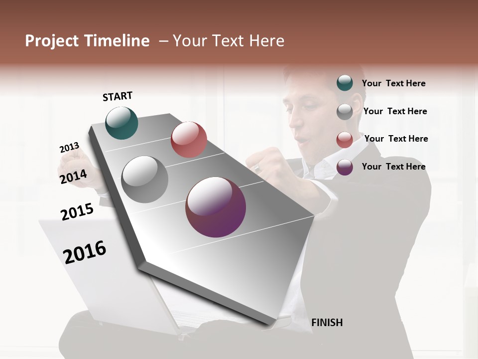 A Man In A Suit Pointing At Something PowerPoint Template