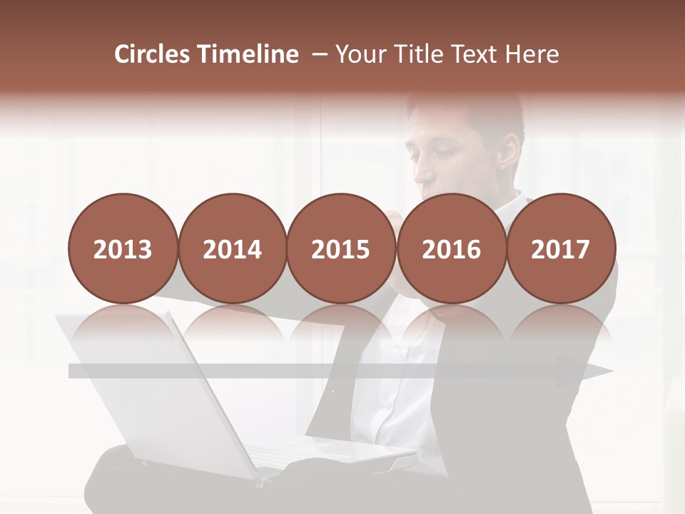 A Man In A Suit Pointing At Something PowerPoint Template