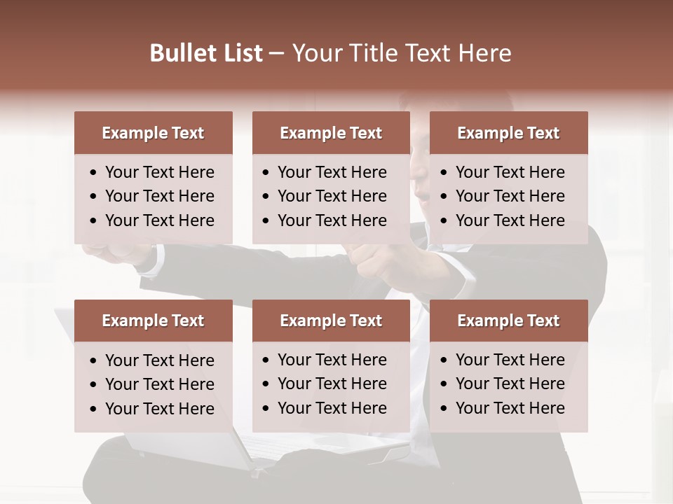 A Man In A Suit Pointing At Something PowerPoint Template