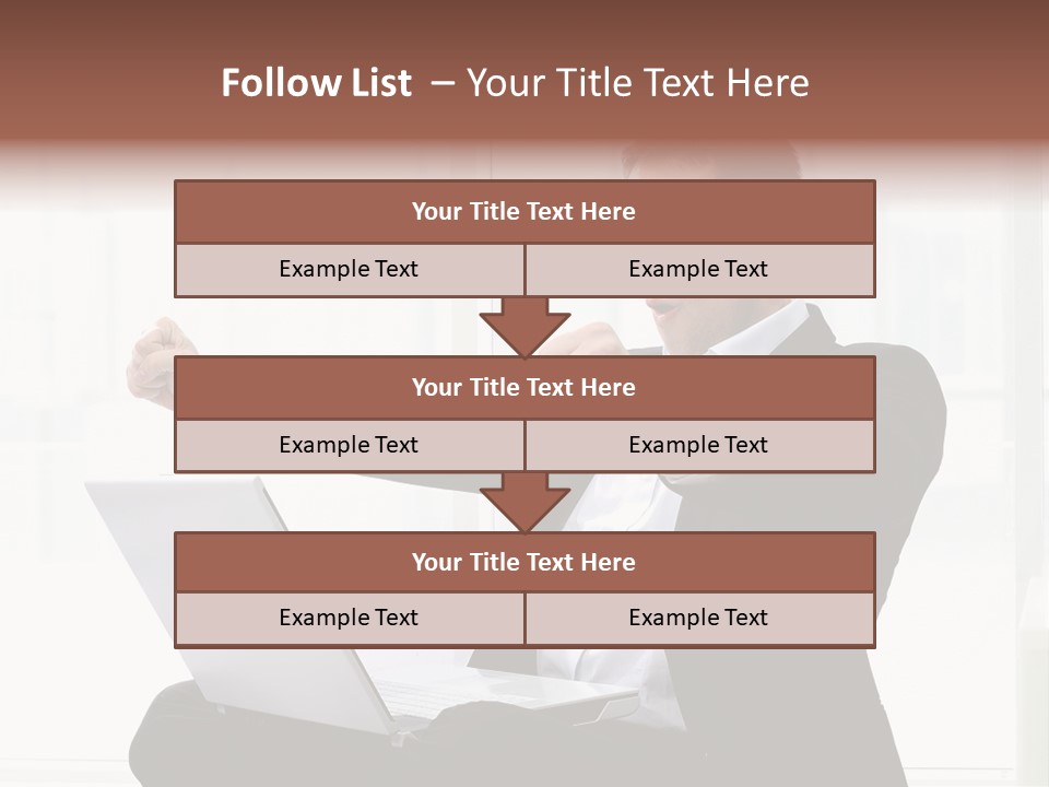 A Man In A Suit Pointing At Something PowerPoint Template