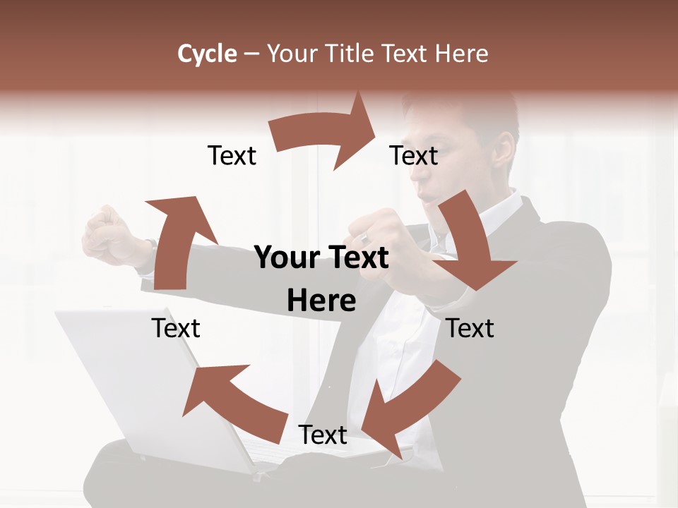 A Man In A Suit Pointing At Something PowerPoint Template