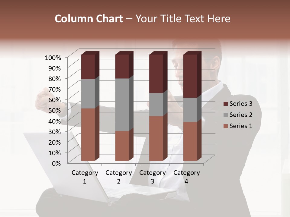 A Man In A Suit Pointing At Something PowerPoint Template