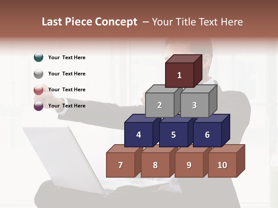 A Man In A Suit Pointing At Something PowerPoint Template