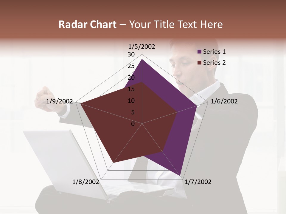 A Man In A Suit Pointing At Something PowerPoint Template