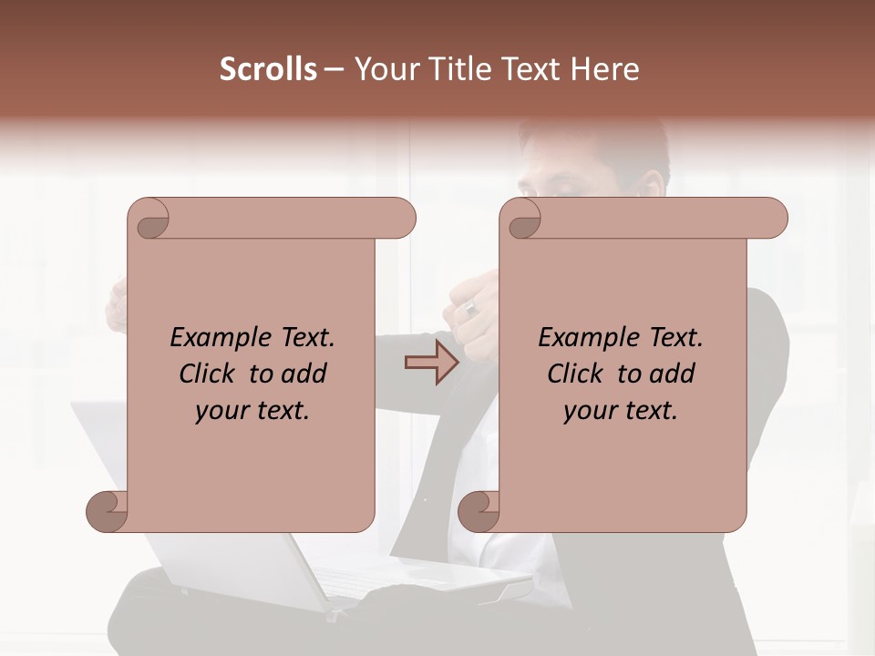 A Man In A Suit Pointing At Something PowerPoint Template