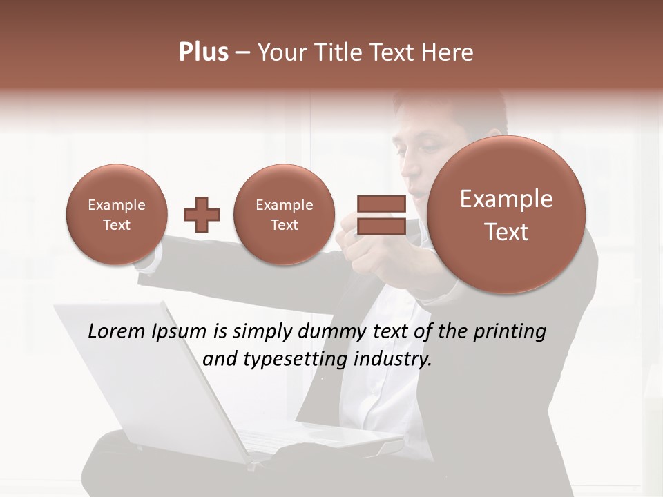 A Man In A Suit Pointing At Something PowerPoint Template