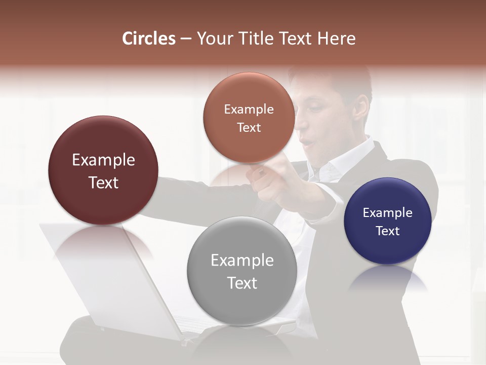 A Man In A Suit Pointing At Something PowerPoint Template