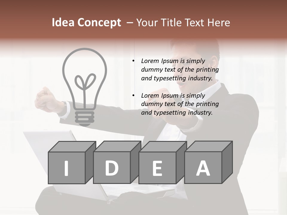 A Man In A Suit Pointing At Something PowerPoint Template