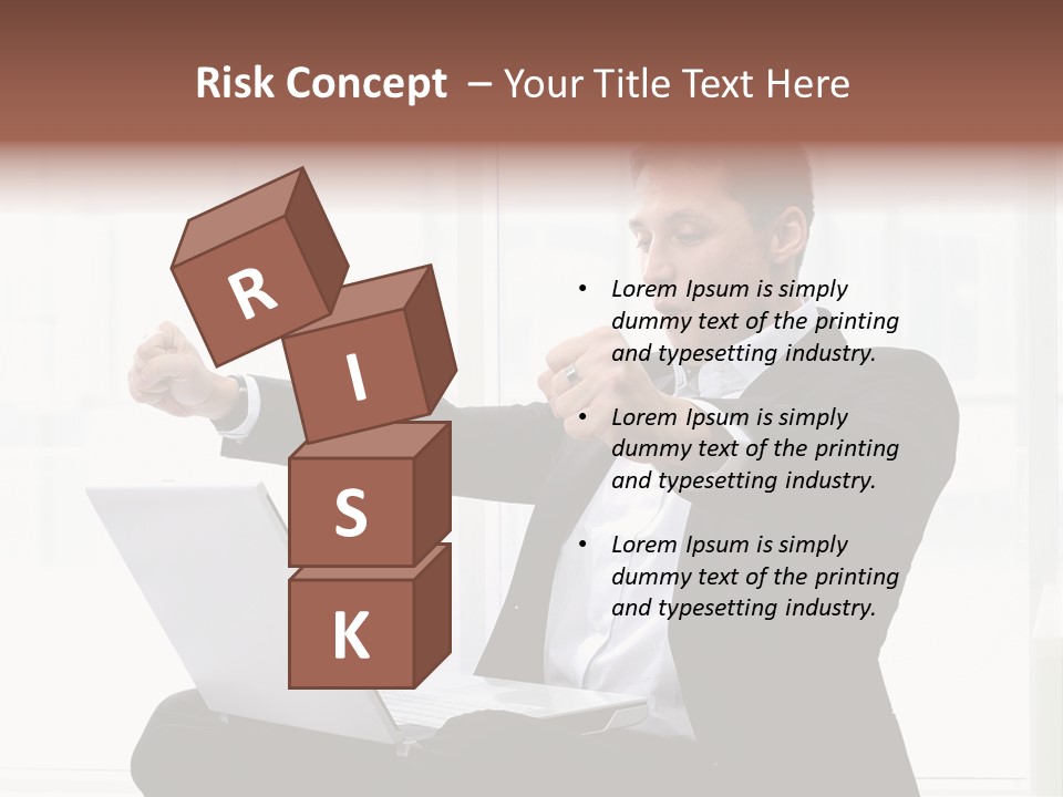 A Man In A Suit Pointing At Something PowerPoint Template