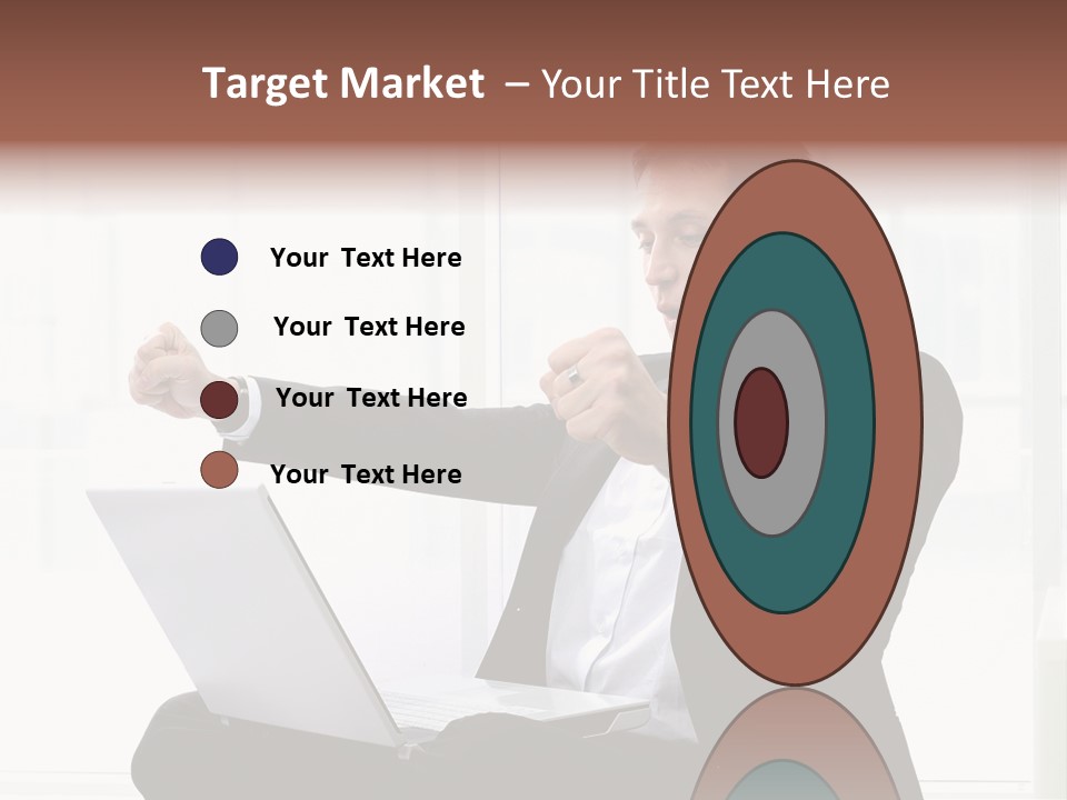 A Man In A Suit Pointing At Something PowerPoint Template