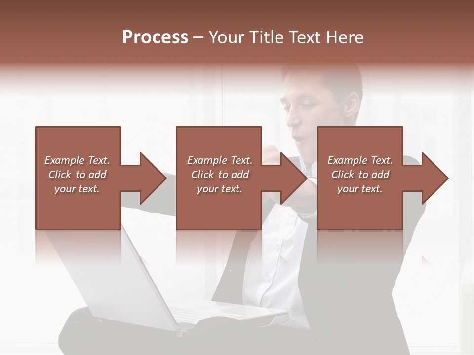 A Man In A Suit Pointing At Something PowerPoint Template