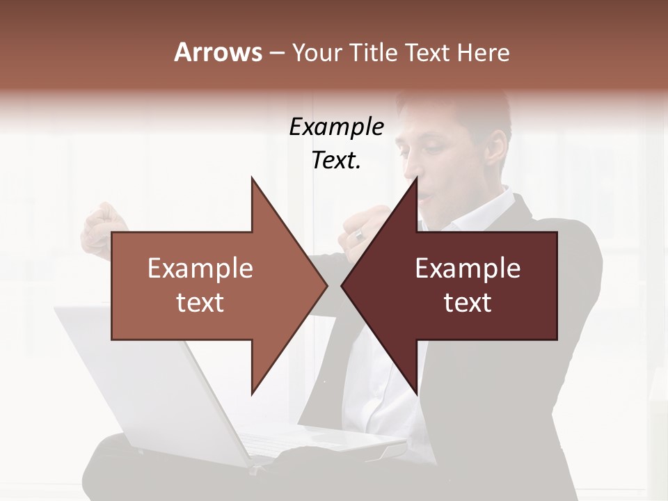 A Man In A Suit Pointing At Something PowerPoint Template