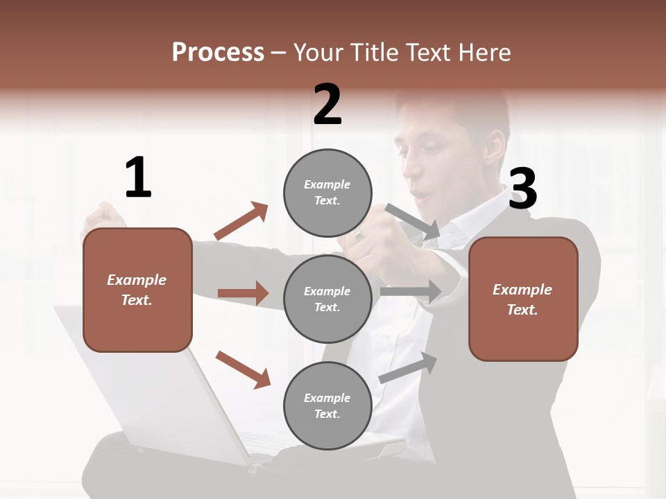 A Man In A Suit Pointing At Something PowerPoint Template