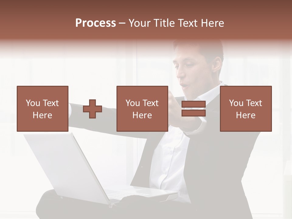 A Man In A Suit Pointing At Something PowerPoint Template