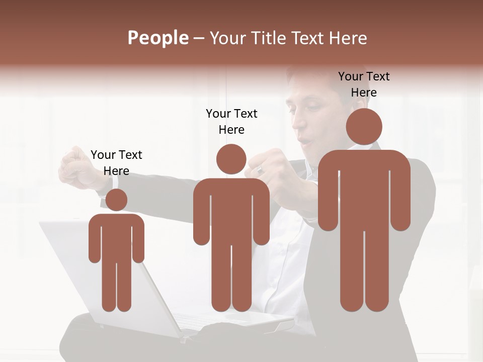 A Man In A Suit Pointing At Something PowerPoint Template