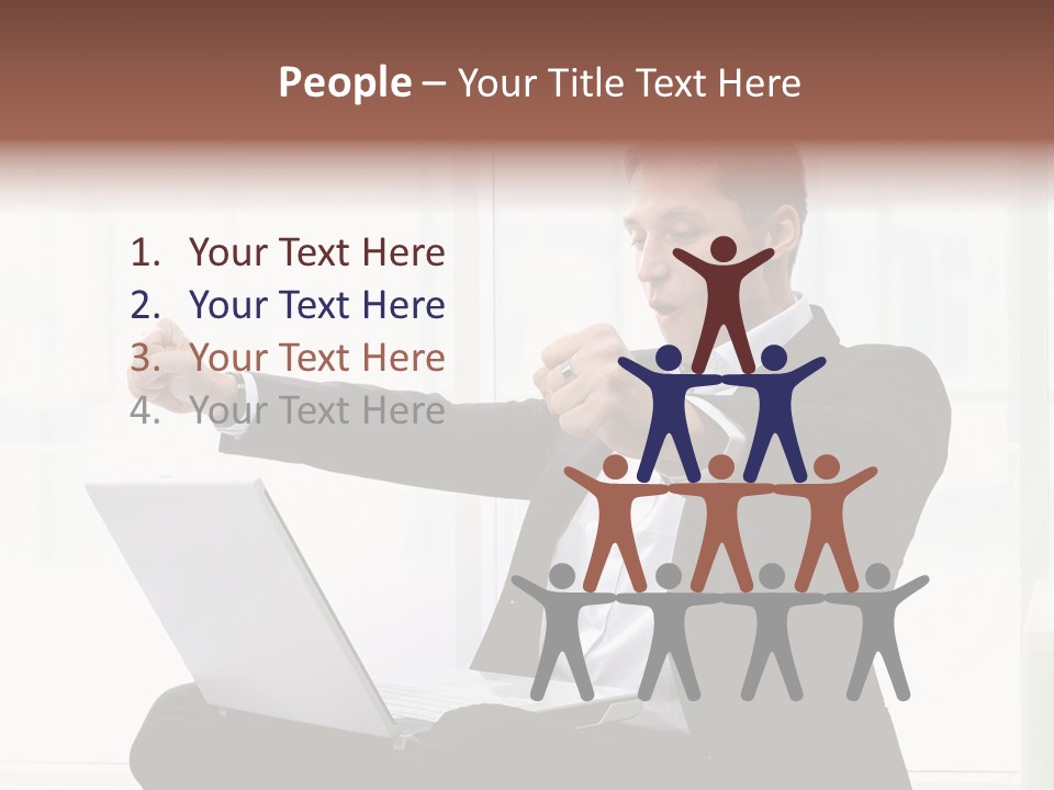 A Man In A Suit Pointing At Something PowerPoint Template