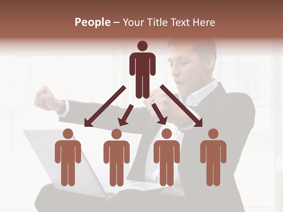 A Man In A Suit Pointing At Something PowerPoint Template