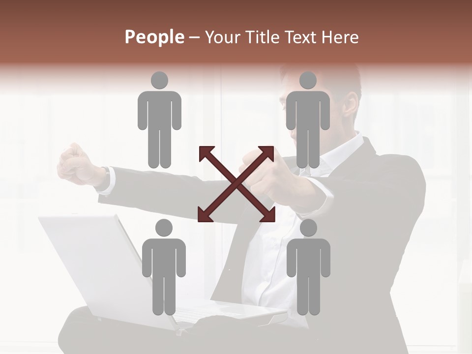 A Man In A Suit Pointing At Something PowerPoint Template