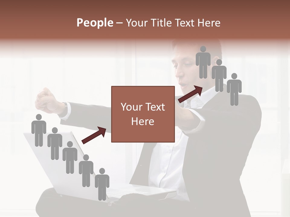 A Man In A Suit Pointing At Something PowerPoint Template