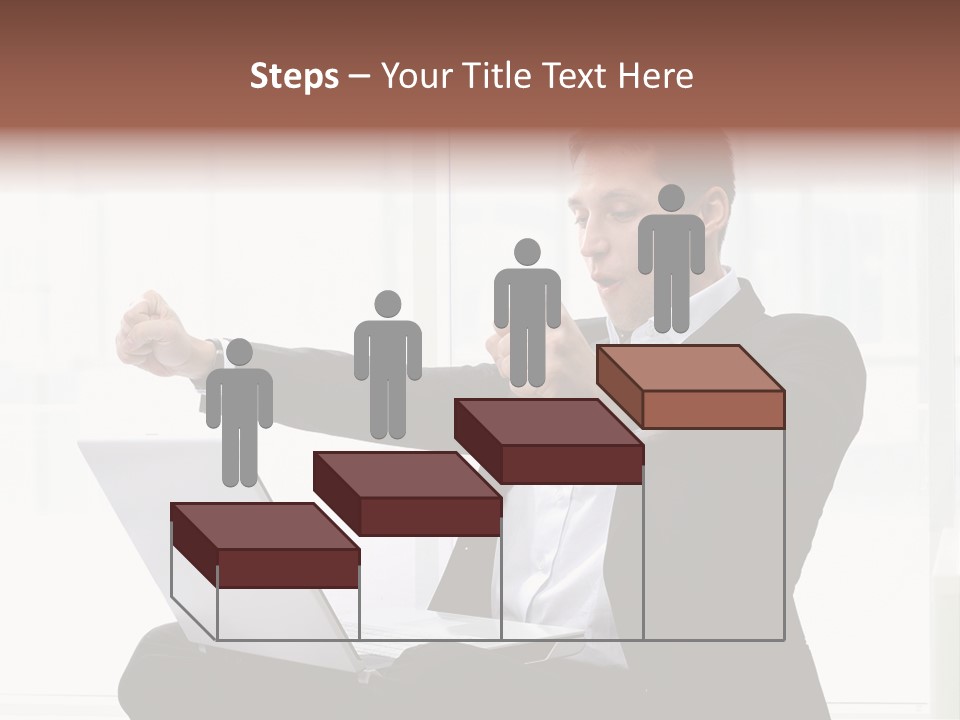 A Man In A Suit Pointing At Something PowerPoint Template