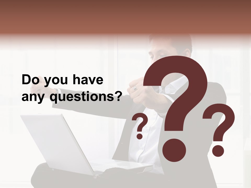 A Man In A Suit Pointing At Something PowerPoint Template