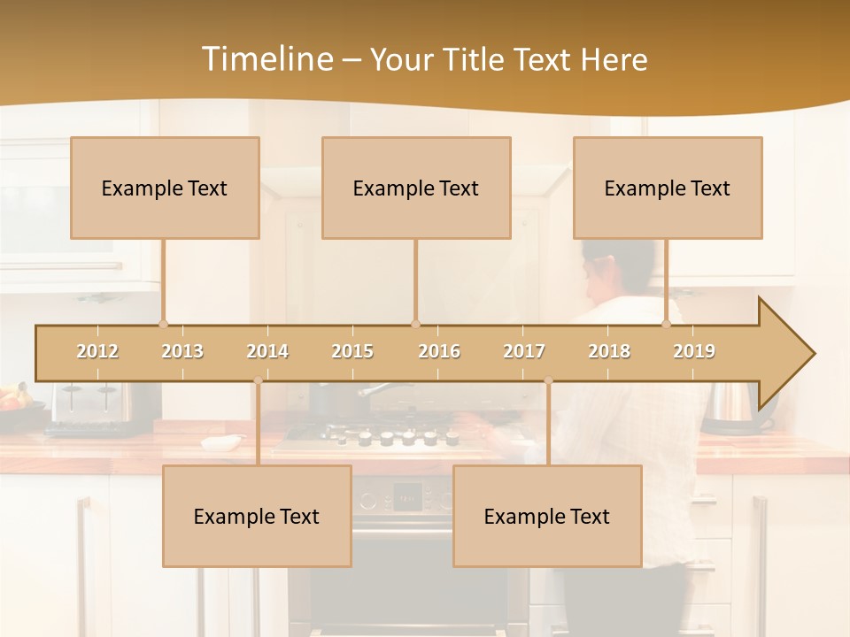 A Man Standing In A Kitchen Next To A Stove Top Oven PowerPoint Template