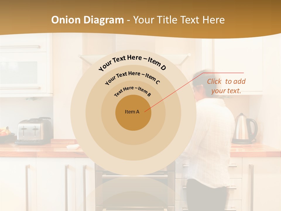 A Man Standing In A Kitchen Next To A Stove Top Oven PowerPoint Template