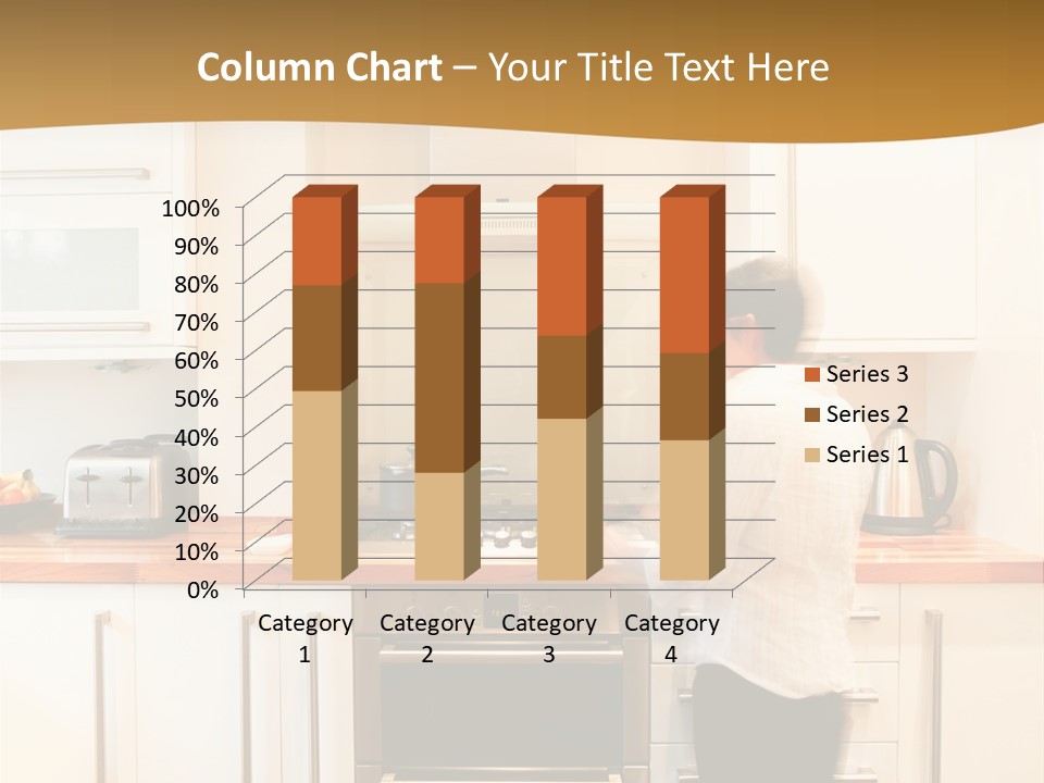 A Man Standing In A Kitchen Next To A Stove Top Oven PowerPoint Template