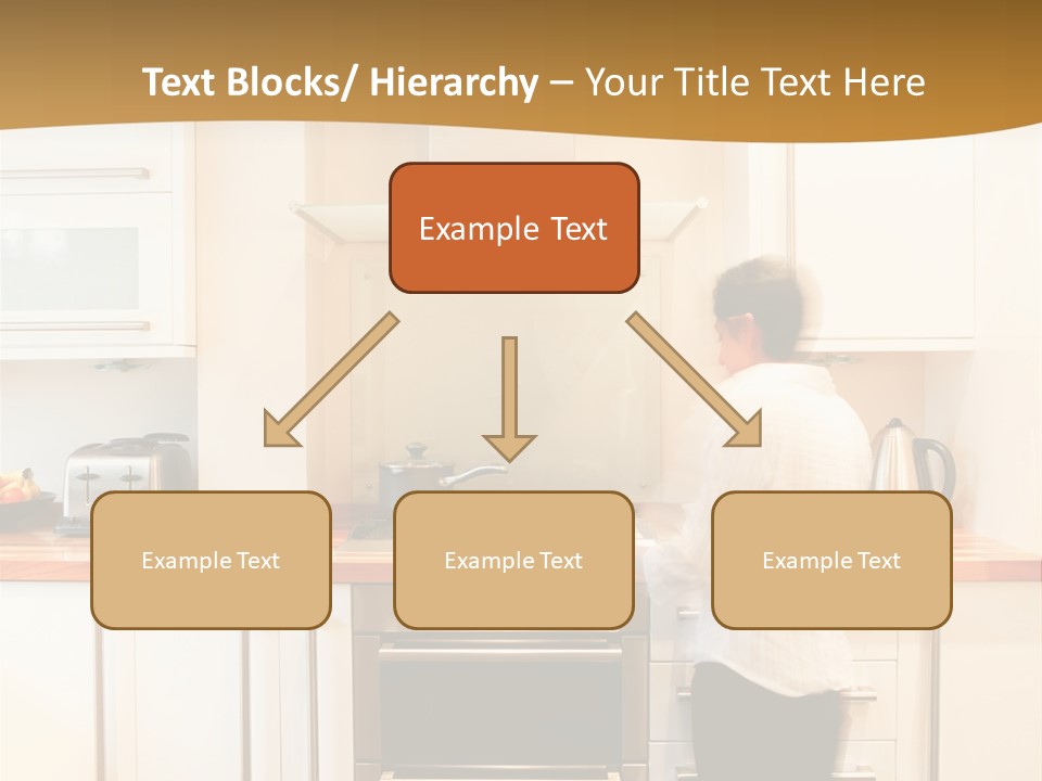 A Man Standing In A Kitchen Next To A Stove Top Oven PowerPoint Template