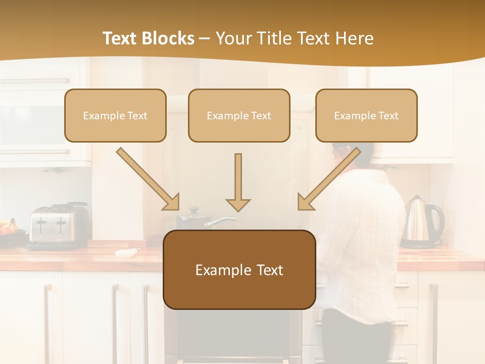 A Man Standing In A Kitchen Next To A Stove Top Oven PowerPoint Template