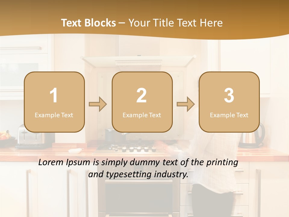 A Man Standing In A Kitchen Next To A Stove Top Oven PowerPoint Template