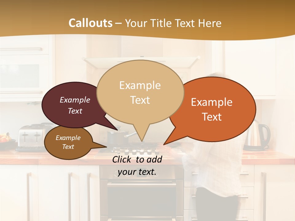 A Man Standing In A Kitchen Next To A Stove Top Oven PowerPoint Template