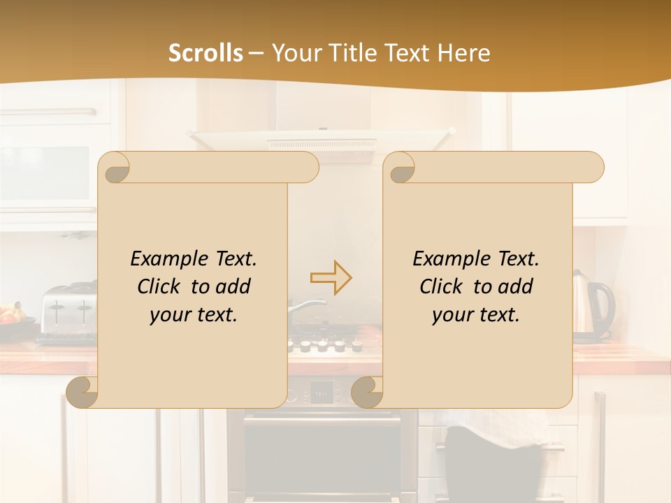 A Man Standing In A Kitchen Next To A Stove Top Oven PowerPoint Template