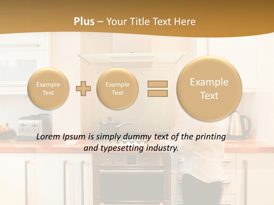 A Man Standing In A Kitchen Next To A Stove Top Oven PowerPoint Template