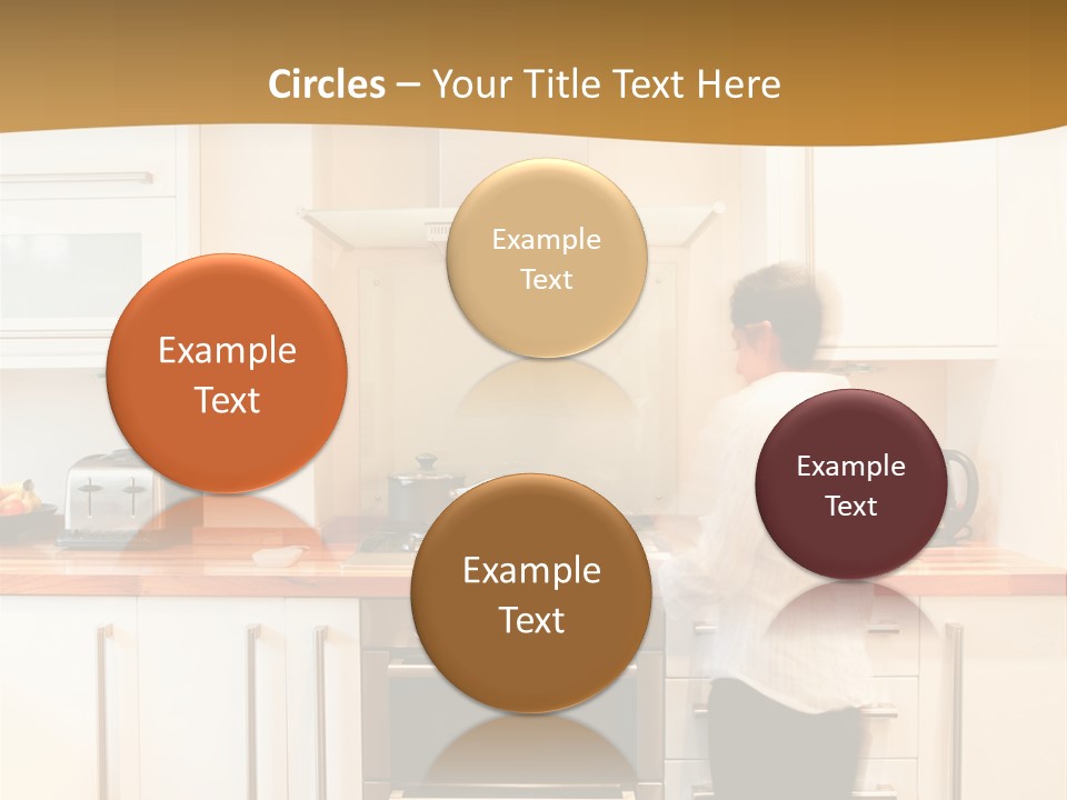 A Man Standing In A Kitchen Next To A Stove Top Oven PowerPoint Template