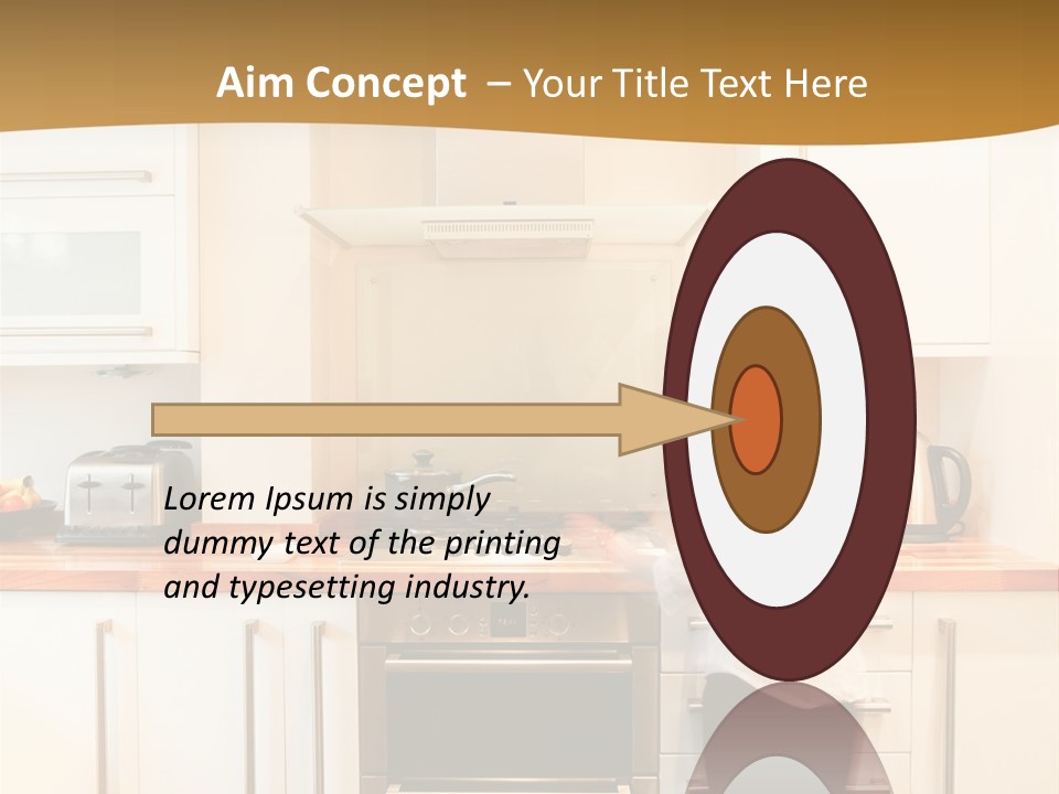 A Man Standing In A Kitchen Next To A Stove Top Oven PowerPoint Template