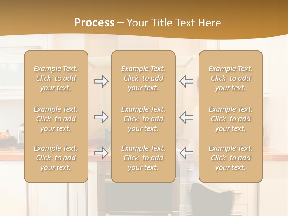 A Man Standing In A Kitchen Next To A Stove Top Oven PowerPoint Template