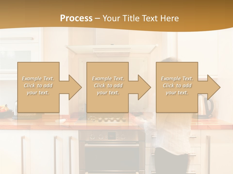 A Man Standing In A Kitchen Next To A Stove Top Oven PowerPoint Template