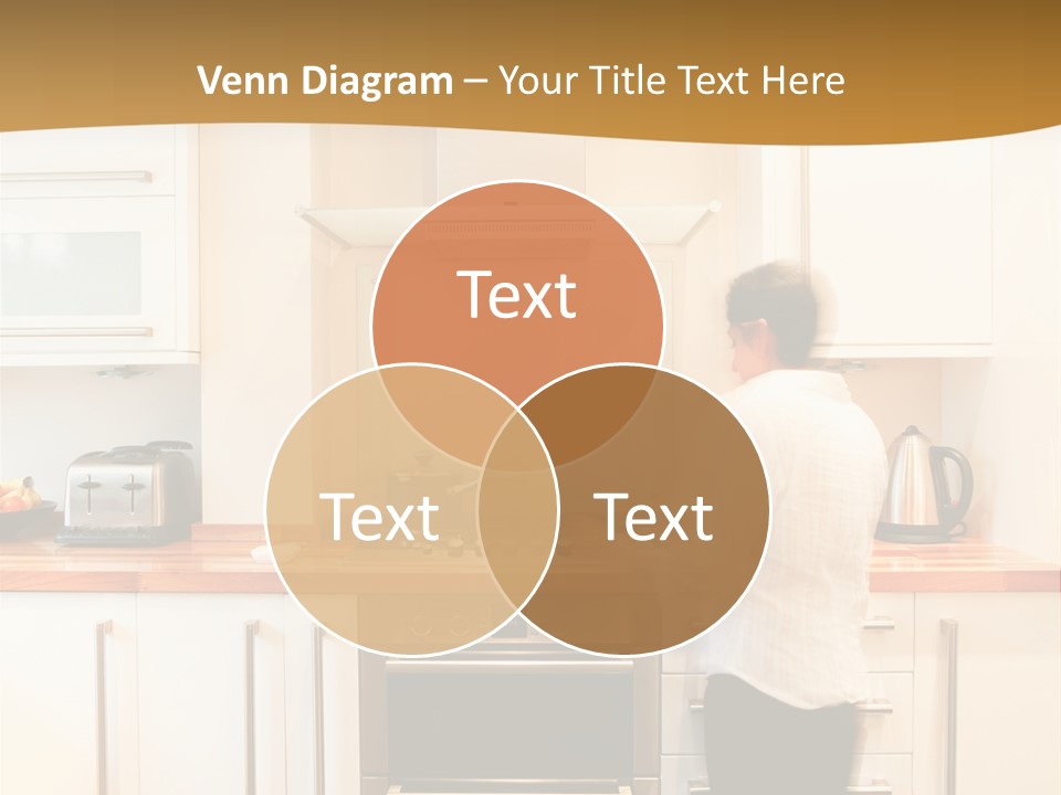A Man Standing In A Kitchen Next To A Stove Top Oven PowerPoint Template