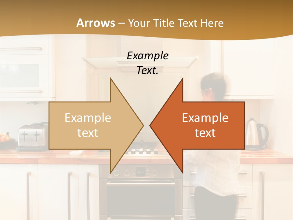 A Man Standing In A Kitchen Next To A Stove Top Oven PowerPoint Template