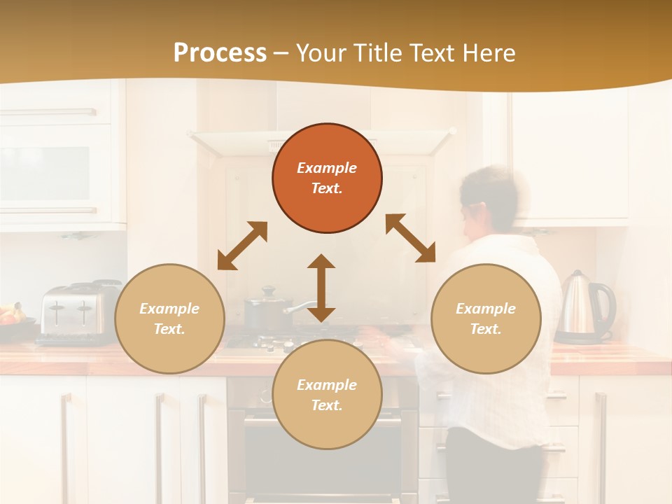 A Man Standing In A Kitchen Next To A Stove Top Oven PowerPoint Template