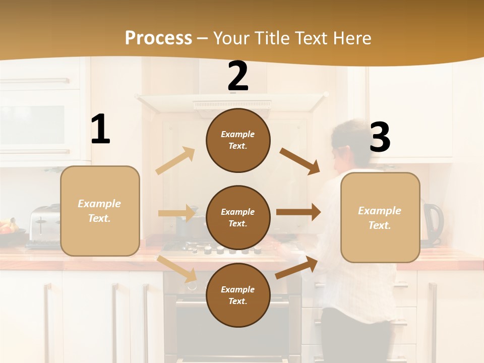 A Man Standing In A Kitchen Next To A Stove Top Oven PowerPoint Template