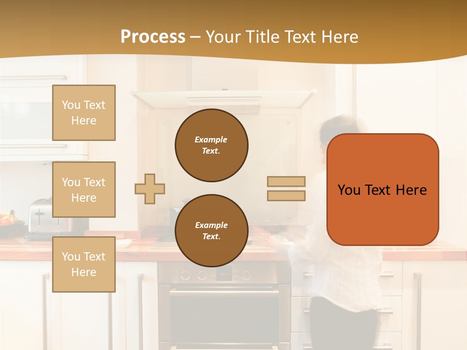 A Man Standing In A Kitchen Next To A Stove Top Oven PowerPoint Template
